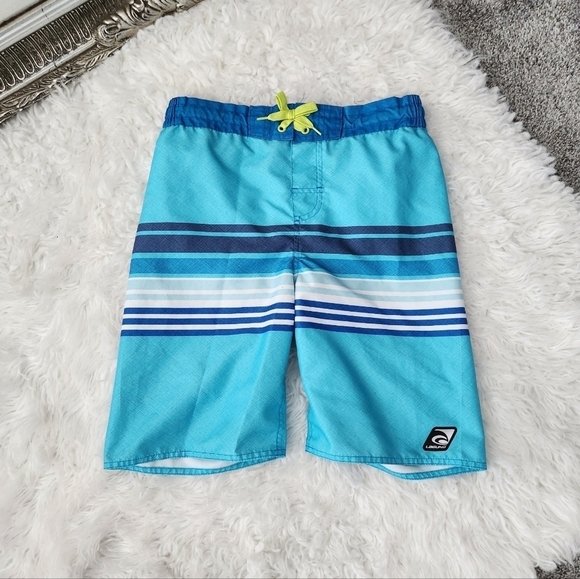LAGUNA Boys UPF 50 Boys Stripe Drawstring Boardshorts Swim Trunks. Size Large (1 - Picture 1 of 6